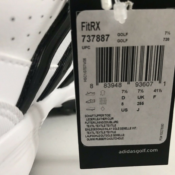 adidas Mens Golf Shoes FitRx Waterproof Size 8 - Picture 3 of 8